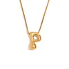 Collar de Diseño de Nicho de Moda Transfronterizo Ins Europeo y Americano Acero Inoxidable Chapado en Oro de 18 Quilates Collar con Letras de Burbuja de Alta Gama para Mujer