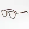 Nuevo Producto Japonés Marco Retro de Titanio Puro Italiano con Material de Acetato Marco Cuadrado Grande de 160 mm Marco para Lentes de Prescripción 5867