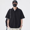 Polo de Solapa Falso de Dos Piezas para Hombre Verano 2025 Nuevo Holgado Casual Moda Trendy Camiseta de Manga Corta para Hombre Tendencia