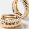 Brincos Redondos de Ouro 18K com Zircônia e Fechos de Rosca, Simples e Versáteis, Estilo Europeu e Americano de Alta Qualidade, Joias de Orelha Transfronteiriças para Amazon