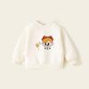Sudadera con forro polar para niños Ropa para niñas Otoño e Invierno Nuevo estilo occidental Ropa de invierno con dibujos animados para niños Top de cuello redondo de invierno para niñas pequeñas