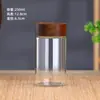 Frasco de almacenamiento de vidrio de borosilicato alto con tapa de madera de acacia, recipiente hermético para té, frasco de almacenamiento para frutas secas y granos de café, disponible en varios tamaños