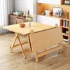 Mesa Dobrável de Madeira Maciça, Mesa de Jantar Doméstica, Mesa de Madeira Portátil Simples, Mesa de Piquenique ao Ar Livre, Mesa Quadrada para Feira