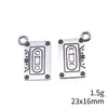 23x16mm 1.5g Plata Antigua Hecho a Mano DIY Accesorios para Joyería Colgante de Cassette de Cinta Retro Antiguo