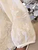 Nueva Camisa de Botones con Bordado Pesado Estilo Chino Estilo Nacional para Mujer, Nueva Moda de Verano de Manga Larga con Cuello Alto Versátil Blusa 2913
