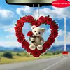Colgante de Oso de Rosa Acrílica para el Día de San Valentín Transfronterizo Regalo Perfecto Adecuado para Mochila Llavero Colgante de Coche