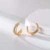 Aretes de Aro Liso, Aretes de Metal, Hebillas para Oreja, Aretes de Diseño de Nicho, Aretes de Estilo Cool, Aretes Elegantes de Moda Personalizados