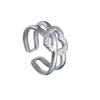 Anillo de amor para parejas de mujeres, abierto entre Japón y Corea, ajustable, de acero de titanio, galvanizado al vacío, sin decoloración