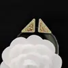 Pendientes de alta calidad para todo tipo de atuendos, pendientes de moda para hombres y mujeres, letras de pedrería, todo a juego, pasador de plata s925, accesorios de aleación