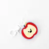 Llavero Divertido de Fruta Colgante Transparente de Acrílico Personalizado Doble Cara Encanto para Bolso de Pareja Broche de Langosta Blanco