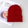 Gorro de Punto de Color Puro para Comercio Exterior para Mujer en Otoño e Invierno Versátil Gorro de Lana Acrílica de Color Puro para Hombre Gorro de Punto Estilo Coreano