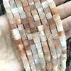 Cuentas cuadradas sueltas de 6 mm, ágata de cristal, piedra emperador, ojos de tigre, cuentas cuadradas de oro verde, accesorios de joyería, cuentas cuadradas semiacabadas