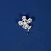 Broche de Lujo de Alta Gama Industria Pesada Diamante Completo Collar Doble Uso Broche de Flor Esmeralda Estilo Corte Color de Tesoro de Alta Calidad Mujeres
