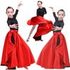 Dança Espanhola Tourada Meio Comprimento Vestido de Dança do Ventre Vestido de Prática Vestido de Performance Vestido Grande Swing Vestido Latino