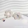 Brincos de acetato coreanos estilo ins com flor de cinco pétalas, estampas florais coloridas, acessórios de joias DIY para meninas, doces e elegantes.