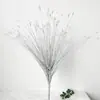 Flores Artificiais Brilhantes Flores Coloridas de Amor-perfeito Acessórios para Arranjo de Flores Folhas de Juncos Grama Cebola Decoração de Casamento Grama Voadora Ling