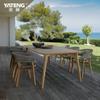 Pátio Ya Teng Sofá de Rattan Nórdico para Exterior Cadeira de Rattan para Lazer no Jardim Combinação de Mesa de Madeira Maciça Personalizado de Fábrica
