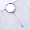 Nuevo Espejo de Mano Portátil Mini de Alta Definición para Bricolaje Espejo de Mano Espejo Pequeño con Cuentas Mango Lindo de Mano Listo para Entrega