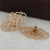31*20mm Pieza de Flor de Cobre Horquilla DIY Accesorio para el Cabello Estilo Antiguo Materiales y Accesorios