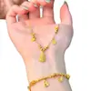 Estilo Semelhante ao Livro Vermelho de Paz e Alegria, Novo Estilo Chinês Antigo Dourado Areia Gelo Picado Colar de Cabacinha, Corrente de Clavícula Fashion de Luxo Leve