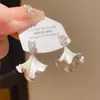 Pendientes de Borla con Hojas de Ginkgo, Perlas de Imitación, Circonitas Dulces y Aguja de Plata, Pendientes de Moda Únicos, de Nicho, Elegantes y de Alta Gama para Mujer