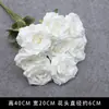 Flores artificiales blancas para decoración de escenas de boda, decoración del hogar, ramos artificiales, rosas, hortensias, gypsophila, venta al por mayor de flores artificiales
