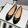Nuevos Zapatos Planos Casuales Estilo Chanel con Lazo Bloque de Color Piel de Oveja para Mujer, Zapatos de Ballet Planos de Punta Redonda con Patrón de Diamantes