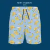Estilo Americano Hawaiano Ropa Casual Moda Playa Flor Camisa Manga Corta Pantalones Cortos Nuevo Traje Casual de Playa de Gama Alta Hombres