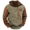 Ropa de otoño e invierno para hombre de importación, sudadera con capucha casual de primavera para hombre con forro de polar, ropa deportiva casual retro con estampado 3D
