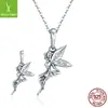 Accesorios de moda europeos y americanos de plata esterlina s925 para mujer, colgante de pulsera DIY de hada de las flores, colgante de collar personalizado