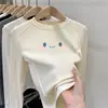 Ropa interior para niñas de otoño e invierno con forro polar, camiseta de manga larga ajustada estilo coreano, top interior cálido cepillado para niños mayores