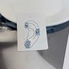 Pendiente Magnético de Seis Garras para Oreja sin Agujero, Pendiente de Piedra de Hierro Magnético, Pendiente de Clavo para Oreja con Circonita, Pendiente de Clip para Oreja Hueso de Oreja