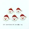 Muñeco de nieve de Navidad adornos de nieve blanca accesorios colgante DIY collar pendiente de oreja gota de aceite accesorios de joyería muñeco de nieve Santa Claus