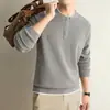 Sudadera básica de cuello redondo para hombre, jersey, camiseta de manga larga para primavera y otoño, ropa casual para hombre