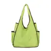 Bolsa de compras plegable ecológica, poliéster, gran capacidad, color liso, bolsa de mano ecológica, bolsa portátil para la compra para supermercados, plegable