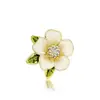 Elegante Broche Pequeño de Gardenia con Goteo de Aceite y Perlas, Sensación de Gama Alta de Nicho, Pin de Solapa para Trajes, Broche Elegante de Estilo Femenino