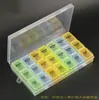 Caja de Pastillas Dividida en Inglés de 21 Compartimentos para una Semana, Recordatorio, Almacenamiento, Exhibición, Portátil, Caja de Almacenamiento de Gran Capacidad 818 Inglés