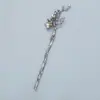 Gota d'água amor leque franja grampo duplo feminino coque traseiro grampo de puxar estilo moderno acessórios cheongsam grampo de cabelo