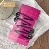 Pinza para el Cabello de Gota de Agua Negra Mate para Mujer, Pinza Simple para Fijar el Cabello, Pasador de Aleación, Accesorio para el Cabello al por Mayor