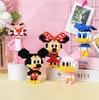 Bloques de Construcción Serie Mickey Mouse Ensamblaje de Partículas Pequeñas Figuras de Dibujos Animados Puesto Callejero Juguetes Educativos para Niños Regalos Venta al por Mayor