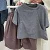 Conjunto de Dos Piezas de Camiseta y Pantalones para Niños, Atuendo de Verano para Niños 2026 Estilo Nuevo, Conjunto Fresco y Elegante, Shorts Finos de Manga Corta para Bebé