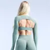 DF Nuevo Traje de Yoga Ajustado Pantalones Cortos de Fitness Pantalones de Cadera Sujetador Deportivo con Tirantes Chal de Manga Larga Running