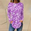 2023 Europeo y Americano Amazon otoño e invierno Nuevo suéter de camisa de manga larga estampada ropa de mujer AliExpress casual cuello redondo manga larga