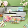 Bolsa de Embalaje de Gomas Elásticas para Niños Pe Translúcido Alto Cierre de Cremallera Bolsa Auto-Sellante Accesorios Pequeños Gomas para el Cabello Almacenamiento Diario Bolsa de Plástico