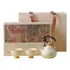 Set de Té Kung Fu de Cerámica Shuchun Fenlan Caja de Regalo Regalo de Cumpleaños Año Nuevo Día de San Valentín Recuerdo Vajilla de Té de Alta Gama Práctica