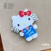 Presilha de Cabelo Fofa de Desenho Animado Gatinho Gato com Laço, Presilha Lateral para Mechas, Presilha de Cabelo Adorável para Menina, Presilha de Bico de Pato