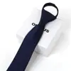 Vestido Preguiçoso Zíper Gravata Masculino Preto Estilo Coreano Casamento Noivo Estreito Zíper Fácil de Puxar Sem Nó Moda Masculina