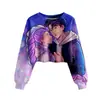 Grupo Cazador de Brujas K-Pop Patrón Impresión 3D Transfronterizo Nuevo Sudadera Corta Casual para Chicas Venta Directa de Fábrica