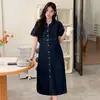 Em estoque tamanho grande Maternidade Amamentação Famoso na Internet Jeans Vestido para Gestantes Vestido de Verão para Gestantes Saia Jeans para Gestantes