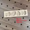 Molde para Panecillos al Vapor con Patrón de Cuatro Agujeros, Molde para Pasteles de Luna de Madera Maciza, Molde para Repostería, Molde para Galletas, Molde DIY